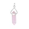 Joyas De Plata Marca DJOYAS Colgante Piedra Natural | Colgante De Plata 925 Pendulo De Cuarzo Rosa