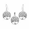 Joyas De Plata Marca DJOYAS | Conjunto De Plata 925 Estilo Medallon Con Arboles De La Vida