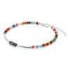 Joyas De Plata Marca DJOYAS Pulsera Con Piedra | Pulsera De Plata 925 Pierdas Agata De Colores Y Varilla Tribal