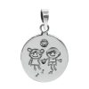 Joyas De Plata DistribuidoraDeJoyas.cl Colgante Plata Lisa | Colgante Plata 925 Nina Y Nino