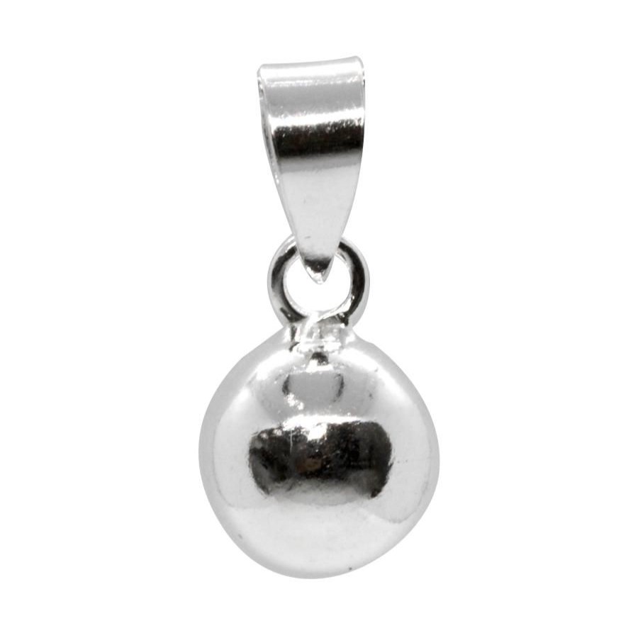 Joyas De Plata BLACK Colgante Plata Lisa | Colgante Esfera 7Mm