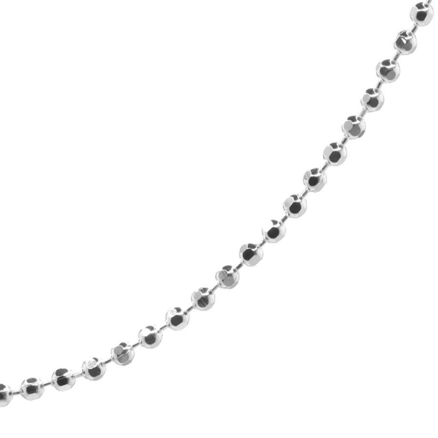 Joyas De Plata Marca DJOYAS | Cadena De Plata 925 Modelo Esferas 45 Cm