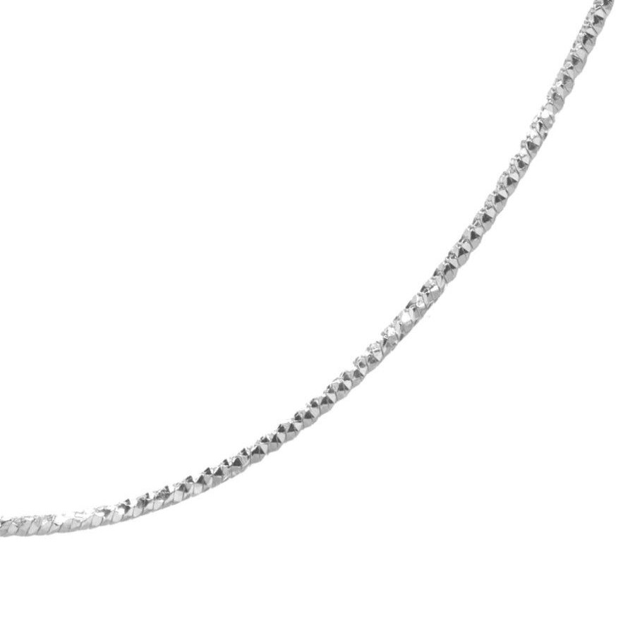 Joyas De Plata Marca DJOYAS | Cadena De Plata 925 Diseno Biselado 50 Cm