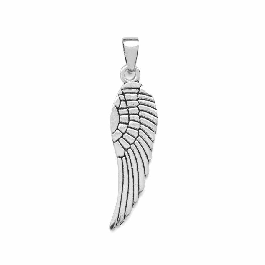 Joyas De Plata Marca DJOYAS Colgante Plata Lisa | Colgante De Plata 925 De Pluma