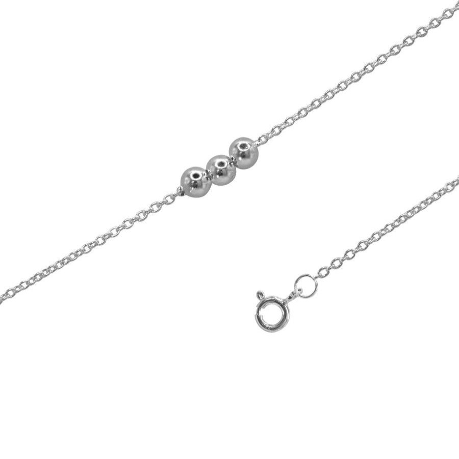 Joyas De Plata Marca DJOYAS | Tobillera De Plata 925 Esferas