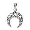 Joyas De Plata Marca DJOYAS Colgante Plata Lisa | Colgante De Plata 925 De Luna Celta