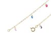 Joyas Enchapadas Joyas Infantiles | Pulsera Enchapada En Oro Rosado Circones De Colores