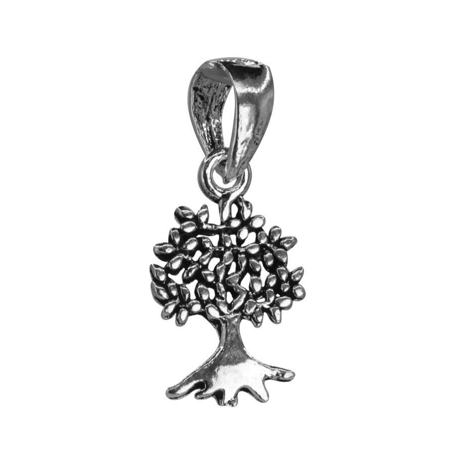 Joyas De Plata Marca DJOYAS Colgante Plata Lisa | Colgante De Plata 925 Mini Arbol