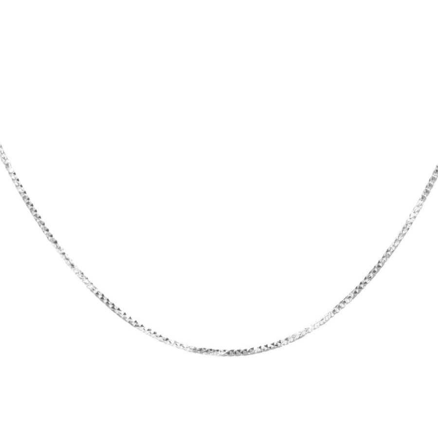 Joyas De Plata Marca DJOYAS | Cadena De Plata 925 Estilo Topo Con Destellos 50 Cm