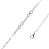 Joyas De Plata Marca DJOYAS Pulsera Con Circon | Pulsera De Plata 925 Varitas De Circon Con Infinito