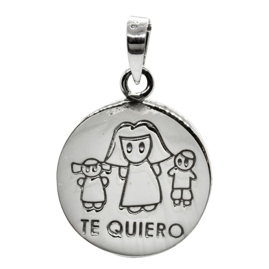 Joyas De Plata Marca DJOYAS Colgantes Nino Nina | Colgante De Plata 925 Madre E Hijos