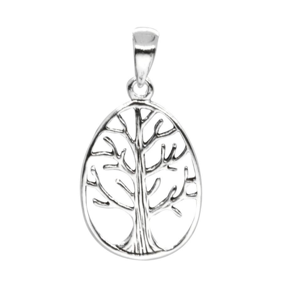 Joyas De Plata Marca DJOYAS Colgante Plata Lisa | Colgante De Plata 925 Arbol Seco