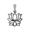 Joyas De Plata Marca DJOYAS Colgante Plata Lisa | Colgante De Flor De Loto De Plata 925