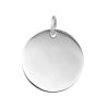 Joyas De Plata Marca DJOYAS Colgantes De Placa | Colgante De Plata 925 Placa Redonda 2,4 Cm