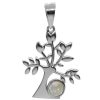 Joyas De Plata BLACK Colgante Piedra Natural | Colgante Arbol Con Piedra Luna