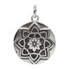 Joyas De Plata BLACK Colgante Plata Lisa | Colgante De Plata 925 De Mandala