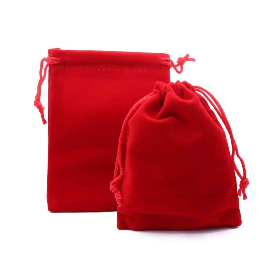 Accesorios Cuidado y Limpieza | Bolsa Mediana De Terciopelo Rojo