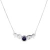 Joyas De Plata Piedras Naturales Collares De Piedra | Collar De Plata 925 Lunas Y Estrellas Con Lapislazuli