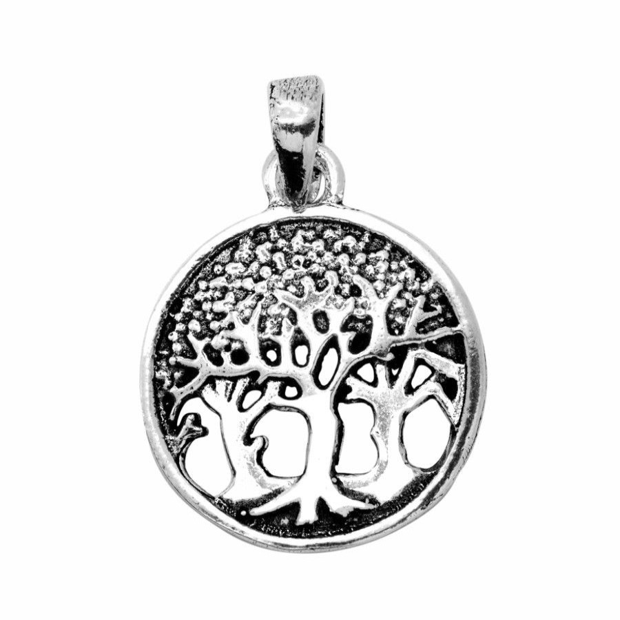 Joyas De Plata BLACK Colgante Plata Lisa | Colgante De Plata 925 Bosque