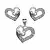 Joyas De Plata Marca DJOYAS | Conjunto De Plata 925 Figuras Corazon Con Circones