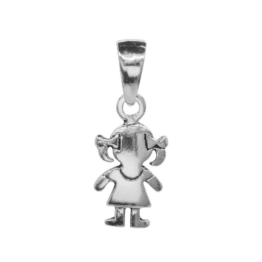 Joyas De Plata Marca DJOYAS Colgantes Nino Nina | Colgante De Plata 925 Nina De Monos