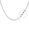 Joyas De Plata Marca DJOYAS | Cadena De Plata 925 Estilo Gusano 55 Cm