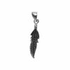 Joyas De Plata BLACK Colgante Plata Lisa | Colgante De Pluma En Plata 925