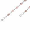 Joyas De Plata Marca DJOYAS Pulsera Con Piedra | Pulsera De Plata 925 Piedra Natural Cuarzo Rosa