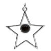 Joyas De Plata BLACK Colgante Piedra Natural | Colgante De Plata 925 Estrella Con Onix