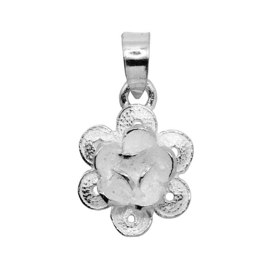 Joyas De Plata BLACK Colgante Plata Lisa | Colgante Flores