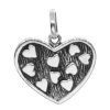 Joyas De Plata BLACK Colgante Plata Lisa | Colgante Corazon De Corazones