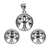 Joyas De Plata BLACK | Conjunto De Plata 925 Arboles Con Circones Rodinado