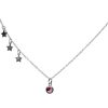 Joyas De Plata DistribuidoraDeJoyas.cl Collares Con Circon | Collar Con Estrellas Y Circon Rosa