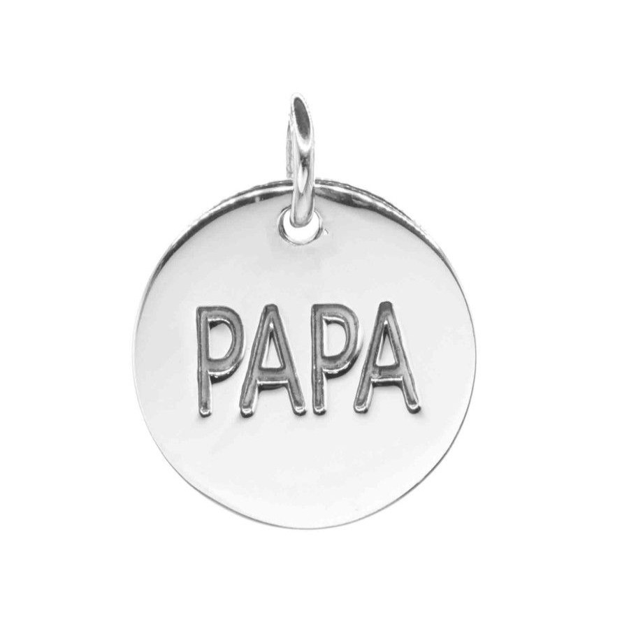 Joyas De Plata BLACK Colgantes De Placa | Colgante "Papa"