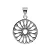 Joyas De Plata Marca DJOYAS Colgante Plata Lisa | Colgante De Plata 925 Diseno Calado