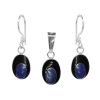 Joyas De Plata BLACK | Conjunto De Plata 950 Placas Con Onix Y Lapislazuli