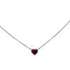 Joyas De Plata BLACK | Collar De Plata 925 Corazon Cristal Swarovski Elements Rojo