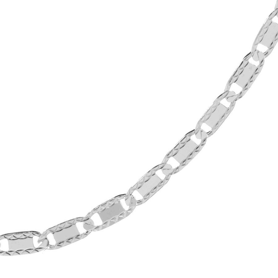 Joyas De Plata Marca DJOYAS | Cadena De Plata 925 Estilo Valentino 45 Cm