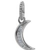 Joyas De Plata BLACK Colgante Circon | Colgante Luna Con Circones