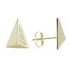 Joyas Enchapadas Marca DJOYAS Enchapado En Oro | Aros Enchapados En Oro Triangulos Con Circones