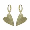 Joyas Enchapadas Marca DJOYAS Enchapado En Oro | Aros Enchapados En Oro Placas Corazon Satinado