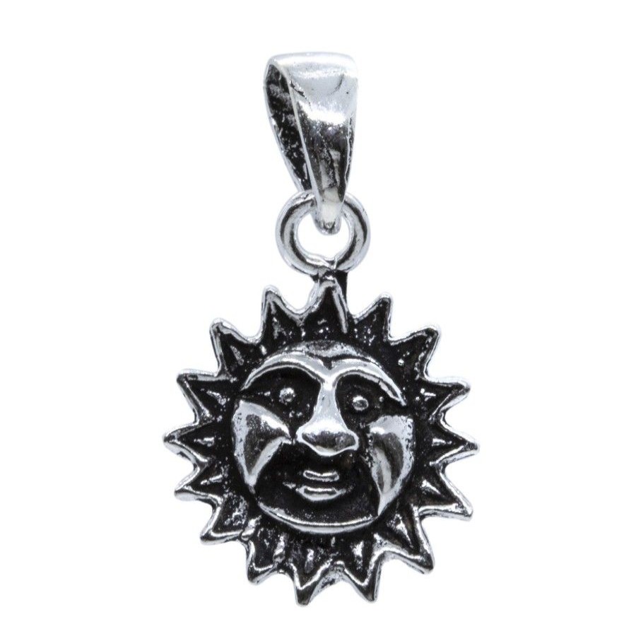 Joyas De Plata DistribuidoraDeJoyas.cl Colgante Plata Lisa | Colgante Sol