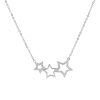 Joyas De Plata Marca DJOYAS Collares Con Circon | Collar De Plata 925 Tres Estrellas Con Circones