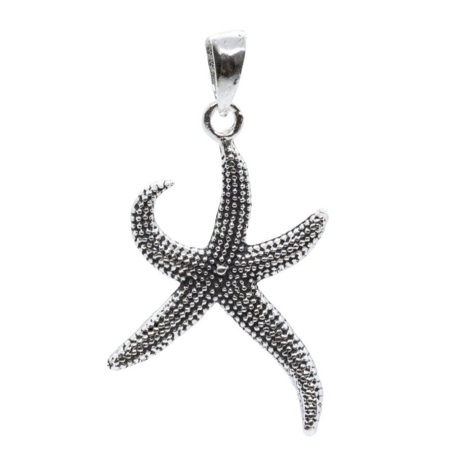 Joyas De Plata DistribuidoraDeJoyas.cl Colgante Plata Lisa | Colgante Estrella De Mar