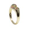 Joyas Enchapadas BLACK | Anillo Enchapado En Oro Corazon Circones De Colores