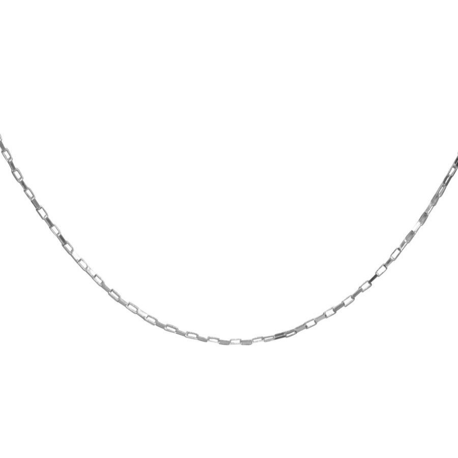 Joyas De Plata BLACK | Cadena De Plata 925 Eslabon Cuadrado 60 Cm